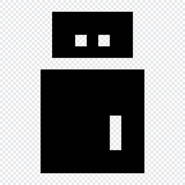 Usb simgesi. İnternet teknolojisi kavramı. Satır biçiminde simge