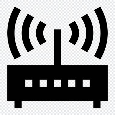 Kablosuz Bağlantı simgesi. İnternet teknolojisi kavramı. Satır biçiminde simge
