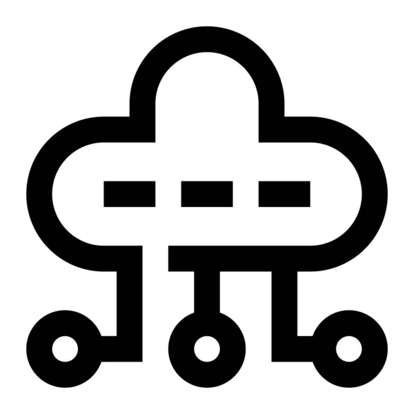 Icono Cloud Computing Concepto Tecnología Internet Icono Estilo Línea — Archivo Imágenes Vectoriales