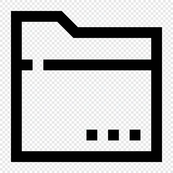 Ikona Folderu Koncepcja Technologii Internetowej Ikona Stylu Line — Wektor stockowy