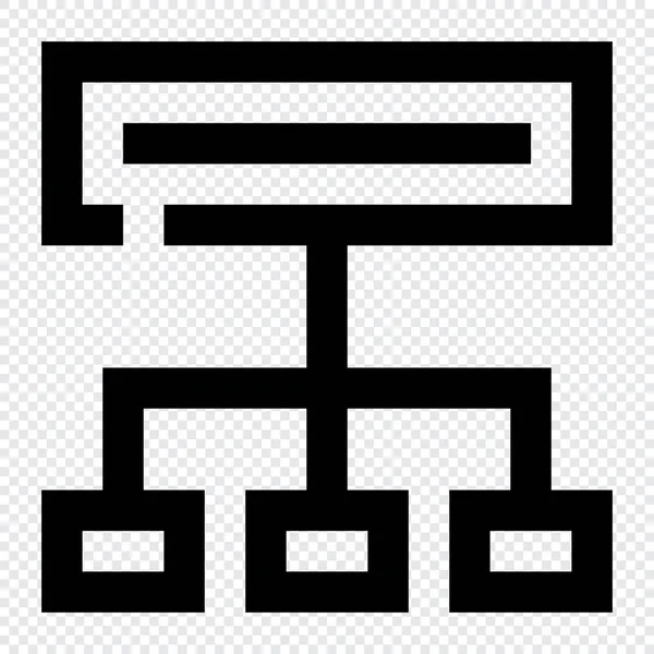 Flussdiagramm Symbol Internet Technologie Konzept Stilvolle Ikone — Stockvektor