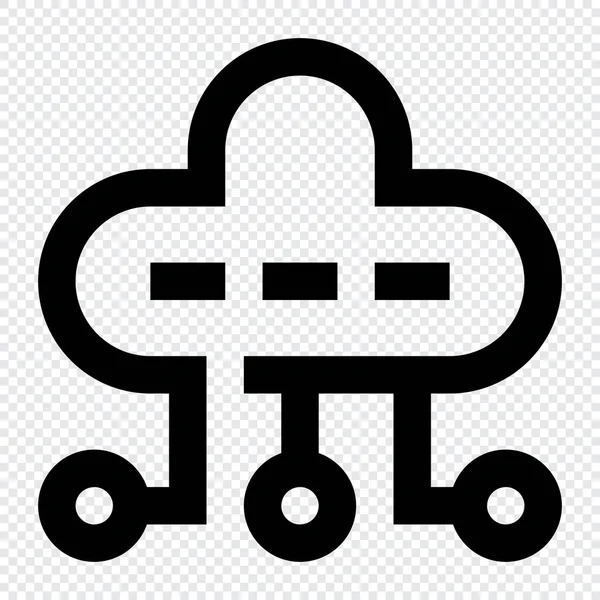 Значок Cloud Computing Концепция Интернет Технологий Икона Линейном Стиле — стоковый вектор