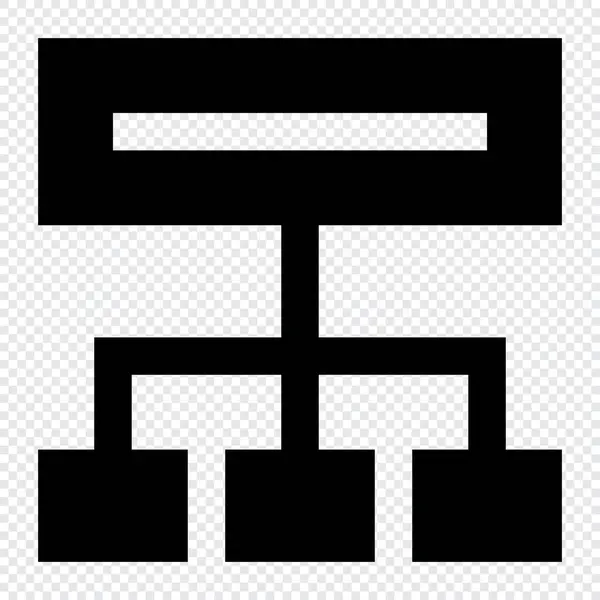 Flussdiagramm Symbol Internet Technologie Konzept Stilvolle Ikone — Stockvektor