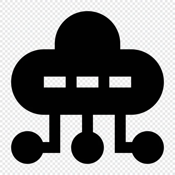 Значок Cloud Computing Концепция Интернет Технологий Икона Линейном Стиле — стоковый вектор