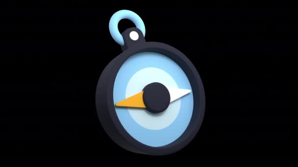 Animation Navigational Compass Compass Render Icon Navigation Compass Icon Seamless — Stock Video