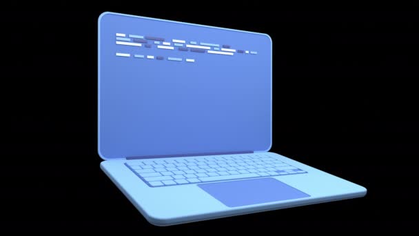 Laptop Και Ανάπτυξη Κώδικα Προγράμματος Σχέδιο Κωδικοποίησης Ιστού Φορητός Υπολογιστής — Αρχείο Βίντεο