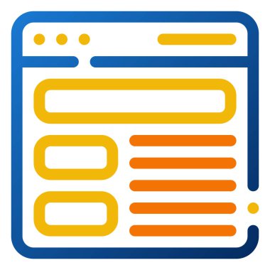 İçerik Simgesi. Dijital pazarlama konsepti. Taslak renk simgesi