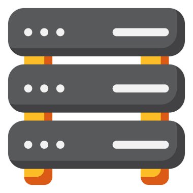 Sunucu Simgesi. Dijital pazarlama konsepti. Düz simge