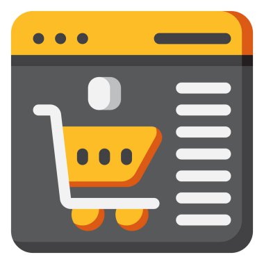 Ticaret Simgesi. Dijital pazarlama konsepti. Düz simge