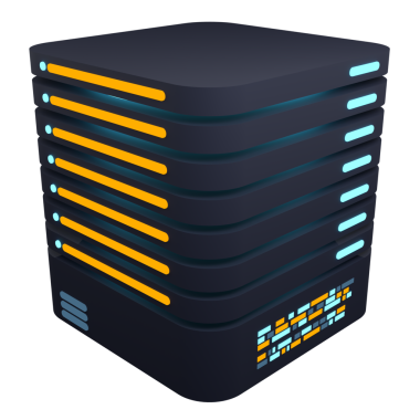 3 boyutlu sunucu simgesi. Bilgisayar sunucusu 3d resim simgesi. Bulut hesaplama. 3d resimleme