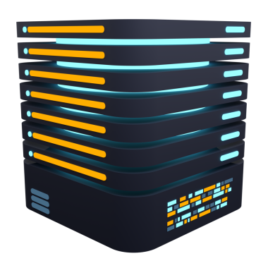3 boyutlu sunucu simgesi. Bilgisayar sunucusu 3d resim simgesi. Bulut hesaplama. 3d resimleme