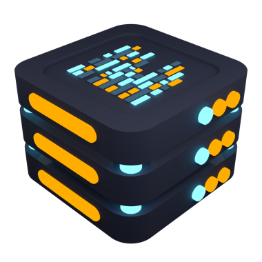 3 boyutlu sunucu simgesi. Bilgisayar sunucusu 3d resim simgesi. Bulut hesaplama. 3d resimleme