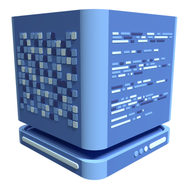 3 boyutlu sunucu simgesi. Bilgisayar sunucusu 3d resim simgesi. Bulut hesaplama. 3d resimleme