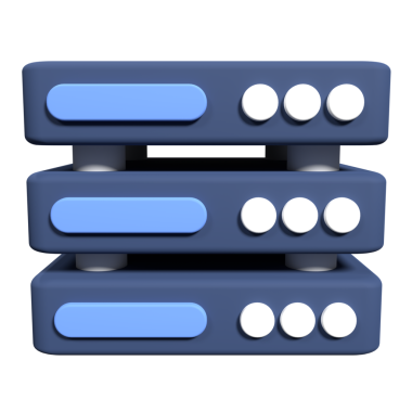 3 boyutlu sunucu simgesi. Bilgisayar sunucusu 3d resim simgesi. Bulut hesaplama. 3d resimleme