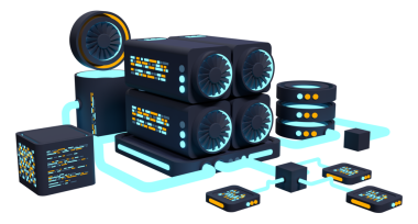 Üç boyutlu zincir konsepti. 3 boyutlu şifreleme. Dijital para biriminin oluşturulması platformu. Büyük veri teknolojisi. 3 Boyutlu resimleme