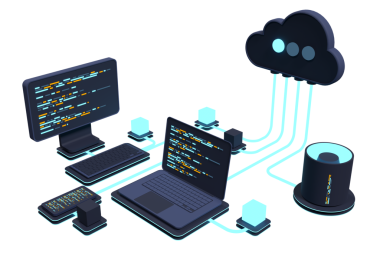 Bulut teknolojisi bilgisayar konsepti. Modern bulut teknolojisi. Veri merkezi izometrik konsepti. Veri tabanında 3 boyutlu bulut teknolojisi. Web sunucu konsepti. 3B görüntüleme