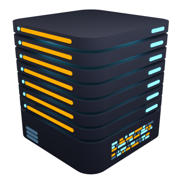 3 boyutlu sunucu simgesi. Bilgisayar sunucusu 3d resim simgesi. Bulut hesaplama. 3d resimleme