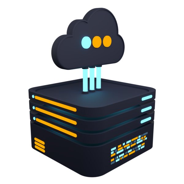 Bulut hesaplama teknolojisi. Sunuculu bulut veri merkezi. Bulut servisi 3 boyutlu görüntüleme. Ağ ve veritabanı. Bulut deposu. 3d resimleme