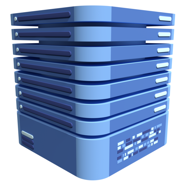 3 boyutlu sunucu simgesi. Bilgisayar sunucusu 3d resim simgesi. Bulut hesaplama. 3d resimleme