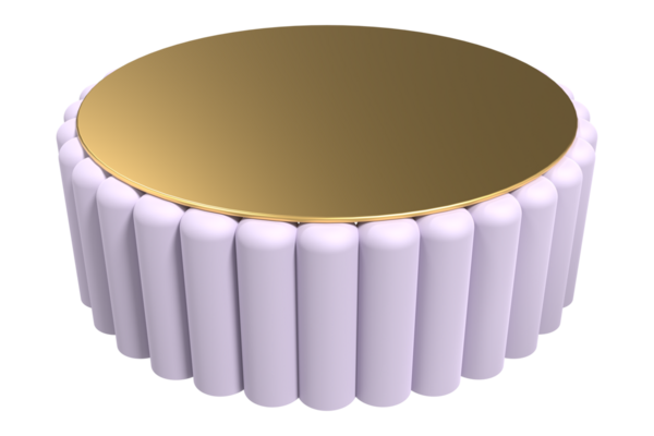 Boş mor altın 3D podyum sahnesi. Boş yuvarlak altın podyum sahnesi. Boş lüks kaidesi. 3B görüntüleme