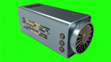 3D engelleme zinciri animasyonu. 3 boyutlu kripto para animasyonu. Dijital para biriminin oluşturulması platformu. Büyük veri teknolojisi