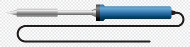 Lehim demiri. Solder ikonu. Elektronik lehimleme aracı. Vektör illüstrasyonu