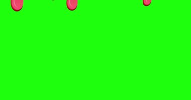 Gerçekçi çilek reçeli animasyonu damlaları. Çilek arkaplan reçeli damlayan damla damlası dokusu. Bir damla çilek reçeli. Hareket grafiği. 4K canlandırması