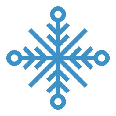 Kar tanesi ikonu. Kar tanesi sembolü. Kar ikonu. Kar taneleri kristal izole. Vektör illüstrasyonu