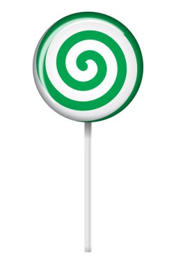 Sarmal desenli lolipop. Çizgili şeker. Yılbaşı günü için resim, kış tatili, tatlı, yeni yıl etkinliği. Vektör illüstrasyonu