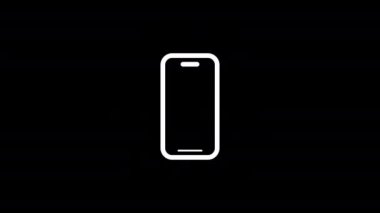 Uyarı işareti telefon animasyonu yok. Cep telefonu yok. Telefon kullanmama yasağı sembolleri. Uyarı konsepti. Alfa kanalı ile şeffaf arkaplan