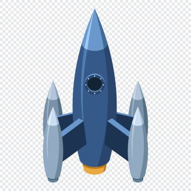 Isome roketi. Uzay roketi. Fütürist roket. Roket işi başlat. Başarılı bir proje başlatma görevi. Isome teknolojisi