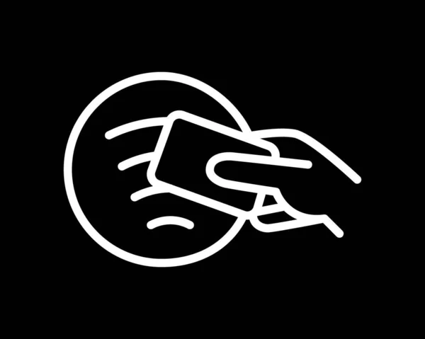 Иконка Технологии Nfc Беспроводной Платежный Знак Nfc Символ Выделенный Черном — стоковый вектор