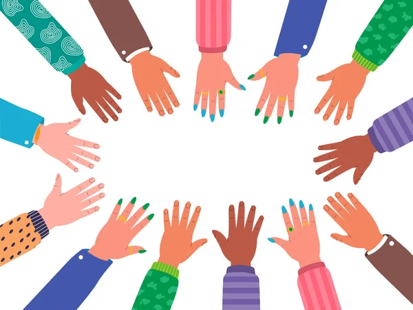 Χειροκροτήστε Άνθρωποι Κρατιούνται Χέρι Χέρι 376 Κοινοτική Πολιτική Πολιτική Συνεργασίας — Διανυσματικό Αρχείο