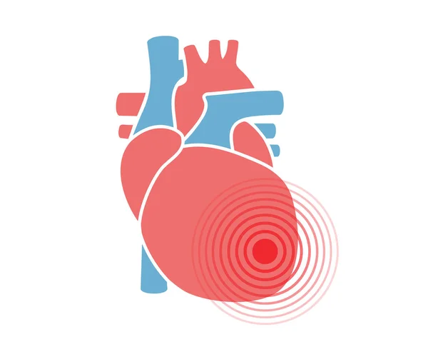 Human Heart Pain Symbol Heart Ache Icon Vector Illustration Human — Stock Vector