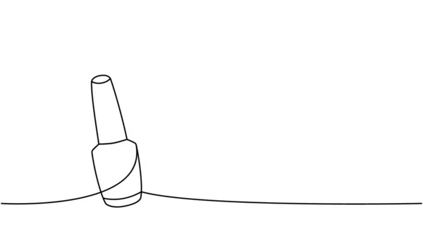 Unha Polir Uma Linha Desenho Contínuo Ferramentas Manicure Pedicure Ilustração —  Vetores de Stock