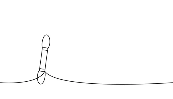 Lidschatten Pinsel Doppelseitige Pinsel Eine Linie Kontinuierliche Zeichnung Make Und — Stockvektor