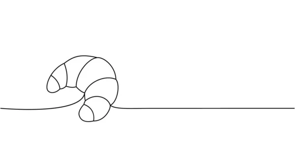 1行連続図面を交差させます ベーカリー菓子製品連続ワンラインイラスト ベクトル最小限の線形イラスト 白地に隔離された — ストックベクタ