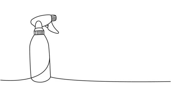Sprühflasche Sprüher Eine Linie Kontinuierliche Zeichnung Friseursalon Und Friseurwerkzeuge Durchgehend — Stockvektor