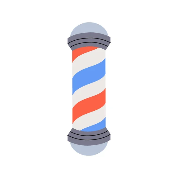 Barber Shop Pole Icon Barber Shop Hairdresser Tools Silhouette Vector — Stock Vector