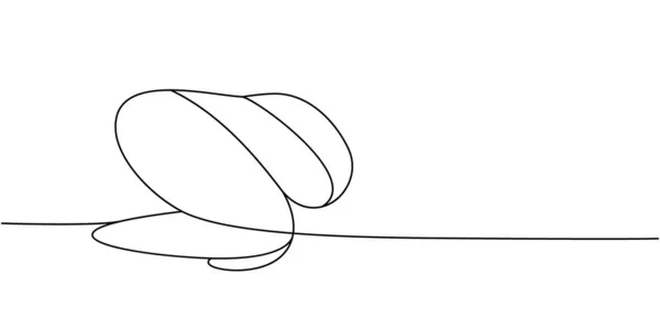 Hühnerflügel Eine Linie Ununterbrochene Zeichnung Frisches Hühnerfleisch Durchgehend Eine Zeile — Stockvektor
