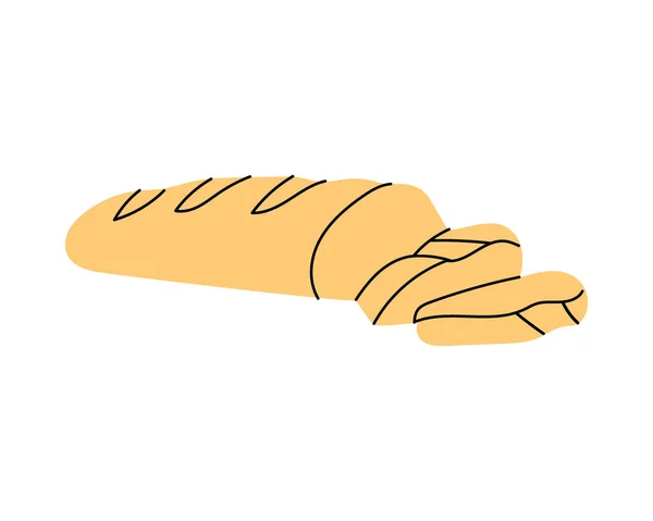 Нарізані Шматочки Хліба Значок Силует Хлібобулочних Виробів Векторні Ілюстрації Ізольовані — стоковий вектор