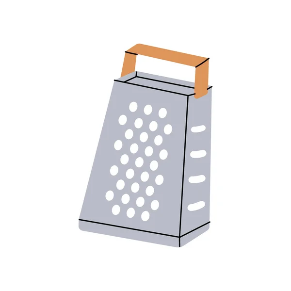 Handstahlreibe Küchenschredder Symbol Die Silhouette Von Haushaltsgeräten Vektorillustration Isoliert Auf — Stockvektor