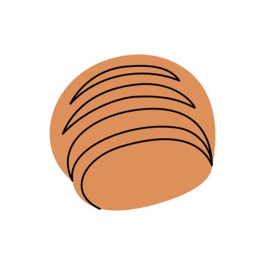 Çavdar ekmeği simgesi. Fırın ürünleri silueti. Vektör çizimi. Beyaz arkaplanda izole