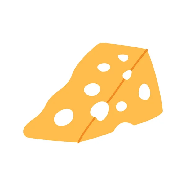 아이콘 조각들 치즈는 실루엣을 만든다 일러스트 배경에 고립됨 — 스톡 벡터