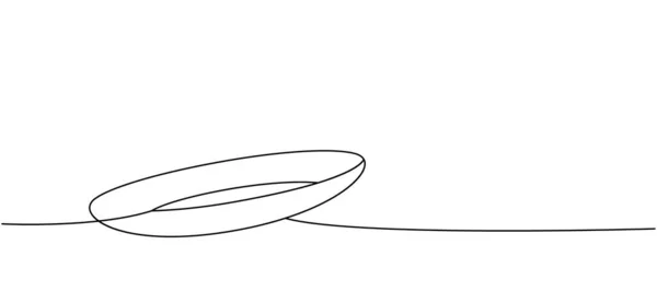 Keramische Platte Eine Linie Ununterbrochene Zeichnung Küchengeräte Durchgehend Eine Zeile — Stockvektor