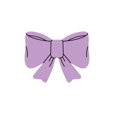 Dekoratif yay. Eski moda dövme. Vektör çizimi. Beyaz arkaplanda izole.