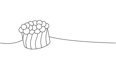 Ikura sushi bir çizgi aralıksız çiziyor. Japon mutfağı. Geleneksel yemekler. Tek bir çizgiden ibaret. Vektör minimalist doğrusal çizim. Beyaz arkaplanda izole