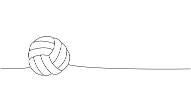 Köpek topu oyuncağı. Sürekli çizim. Hayvanlar için aksesuarlar, evcil hayvan oyuncakları sürekli bir çizim çizimi. Vektör minimalist doğrusal çizim. Beyaz arkaplanda izole