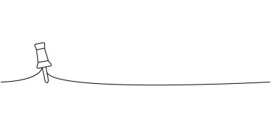 Raptiye, raptiye, okul malzemeleri, sürekli çizim. Okula geri dön. Sürekli bir çizim yap. Vektör minimalist doğrusal çizim. Beyaz arkaplanda izole