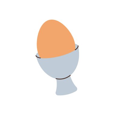 Yumurta standı. Organik çiftlik tavuk yumurtaları. Vektör çizimi. Beyaz arkaplanda izole